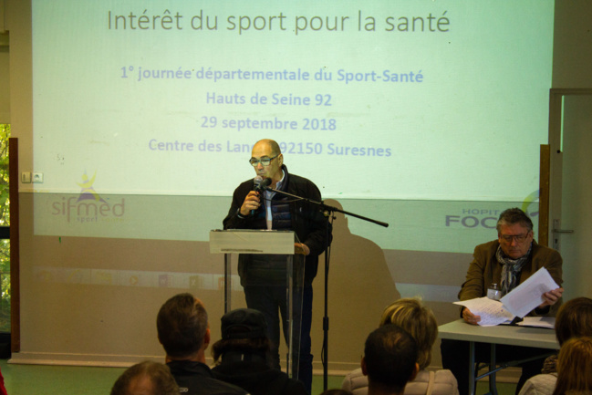 Le Président du CDOS 92 Jean DI MEO à la Journée départementale du Sport Santé Le Président du CDOS 92 Jean DI MEO à la Journée départementale du Sport Santé