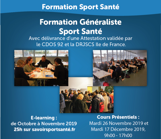 Formation Sport Santé - Session Nov-Déc 2019 Formation Sport Santé - Session Nov-Déc 2019