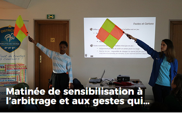 Matinée de sensibilisation à l'arbitrage et aux gestes qui sauvent