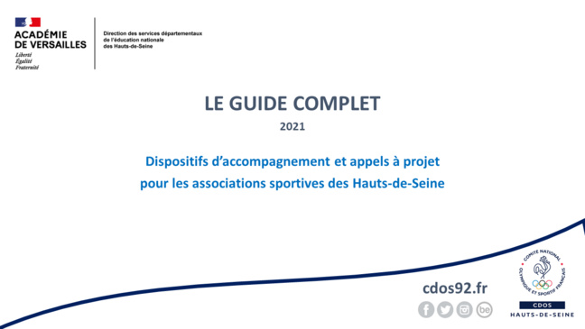 Dispositifs de soutien aux associations sportives des Hauts-de-Seine - Le Guide complet 2021 Dispositifs de soutien aux associations sportives des Hauts-de-Seine - Le Guide complet 2021