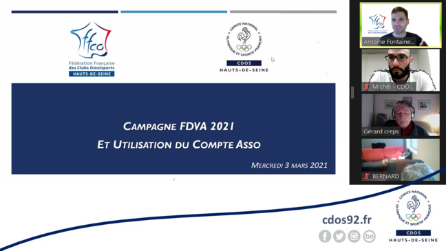 Retour sur le webinaire "Campagne FDVA II et Compte Asso" du CDOS 92 / CDCO 92