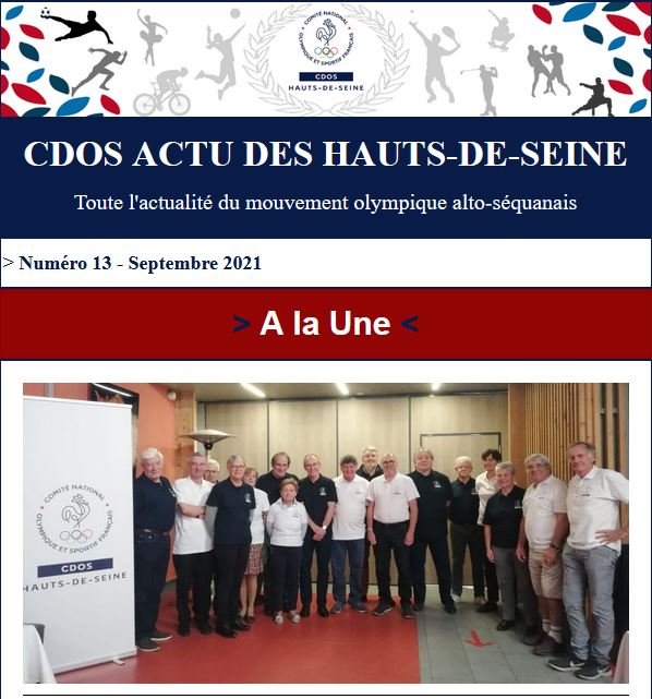 CDOS Actu des Hauts-de-Seine - Numéro 13 - Septembre 2021