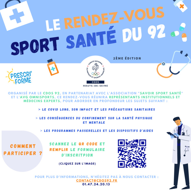 Le nouveau Rendez-vous Sport Santé du 92 - Samedi 4 décembre 2021 - Inscription en ligne gratuite
