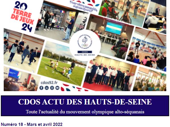 CDOS Actu des Hauts-de-Seine - N°18 - Mars et avril 2022