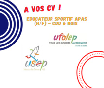 L'USEP et l'UFOLEP recrutent ! - Educateur sportif APAS CDD (H/F)