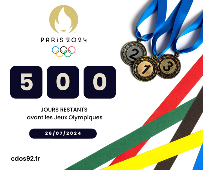 J-500 AVANT LE DÉBUT DES JEUX OLYMPIQUES 2024 J-500 AVANT LE DÉBUT DES JEUX OLYMPIQUES 2024