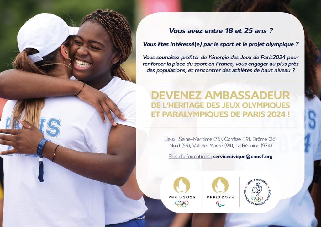 Devenez ambassadeur de l'héritage des Jeux Olympiques et Paralympiques de Paris 2024