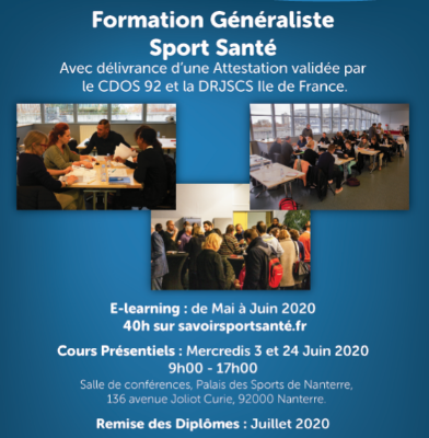 Formation Sport Santé - Session Juin 2020 - MAINTENUE