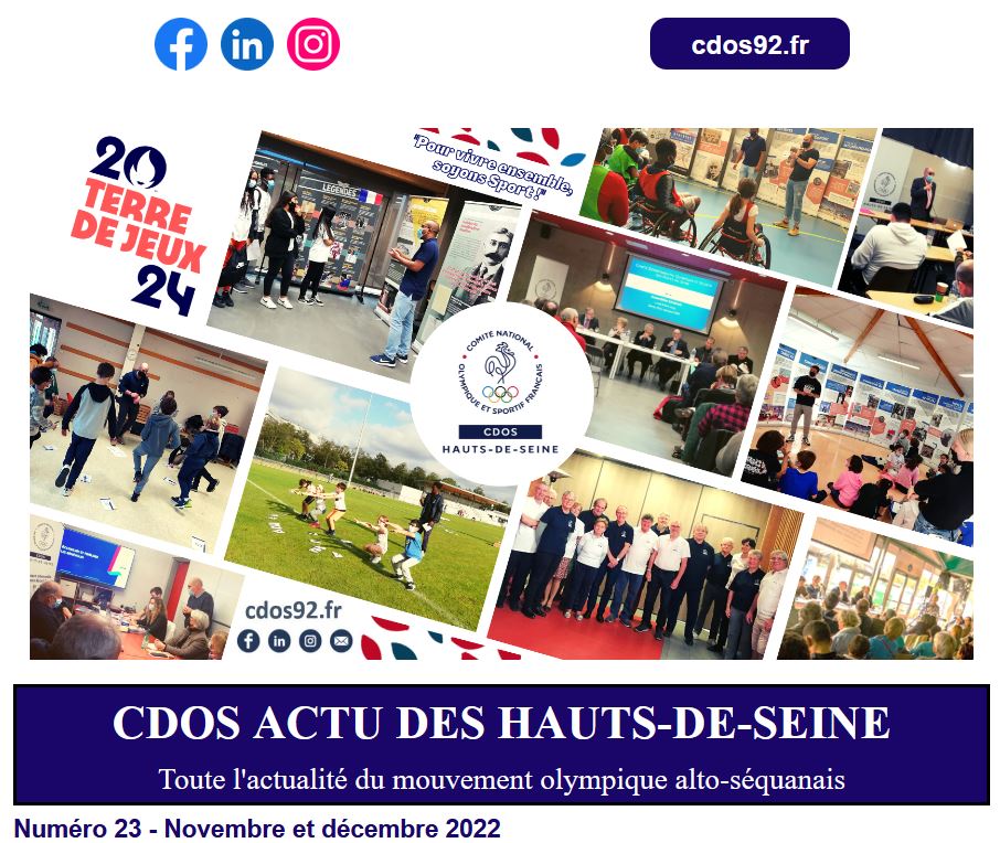 CDOS Actu des Hauts-de-Seine - Numéro 23 - Novembre et décembre 2022