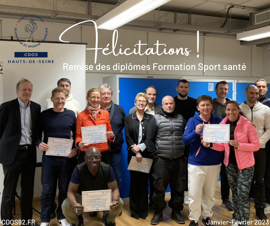 Une étape marquante : Remise des diplômes de la formation sport santé Une étape marquante : Remise des diplômes de la formation sport santé