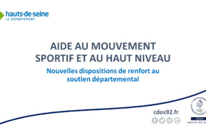 Aide au mouvement sportif et au Haut Niveau - Nouvelles dispositions de renfort au soutien départemental