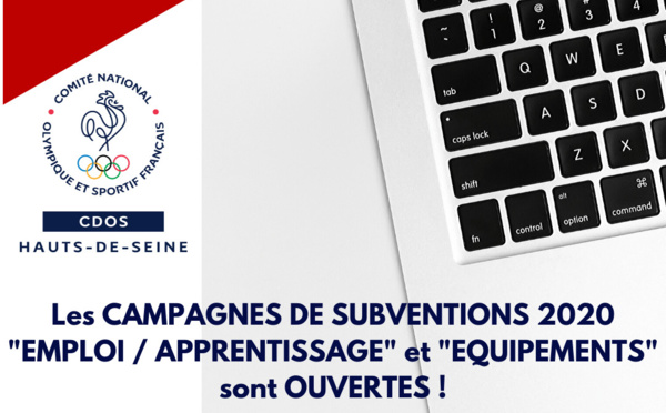 Les campagnes de subventions ANS 2020 sont ouvertes